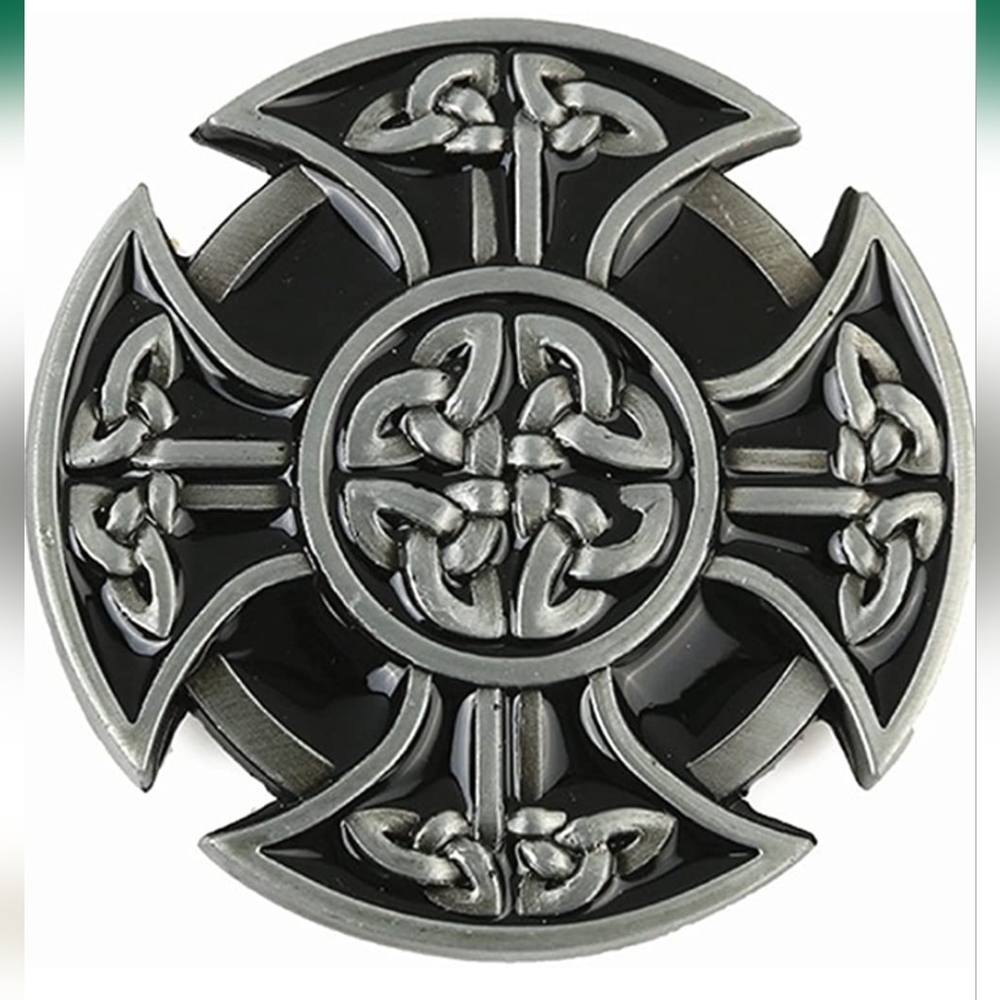 New Silver Celtic knot belt buckle fits 1.5 belt buckle